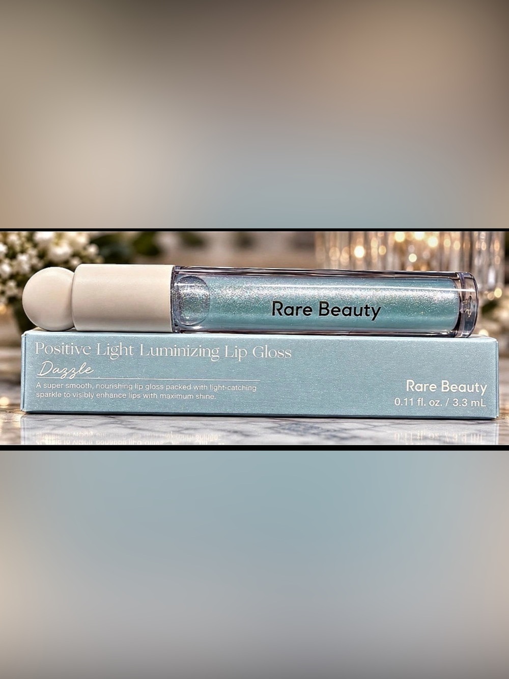 Rare Beauty by Selena Gomez Positive Light Luminizing Lip Gloss Dazzle 0.11 Oz/3
